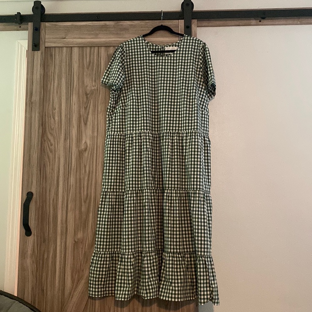 Tradlands Chalet Tiered Dress - Evergreen Check
